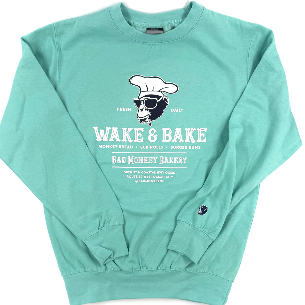 Bad Monkey Wake & Bake Crewneck Sweatshirt – Bad Monkey OC