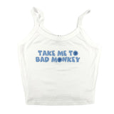 Take Me To Bad Monkey Ladies Micro Rib Tank Top