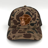 Leather Monkey Head Trucker Hat