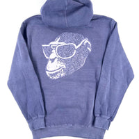 Swirly Monkey Pigment Dyed Hoodie