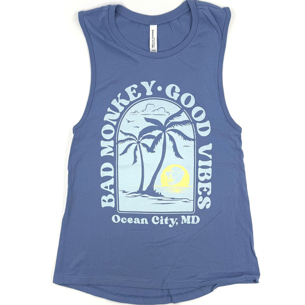 Bad Monkey Good Vibes Ladies Tank Top
