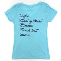 Bad Monkey Beautiful Breakfast Ladies V-neck Short sleeve T-shirt