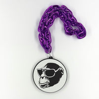 Bad Monkey Head Link Chain Necklace