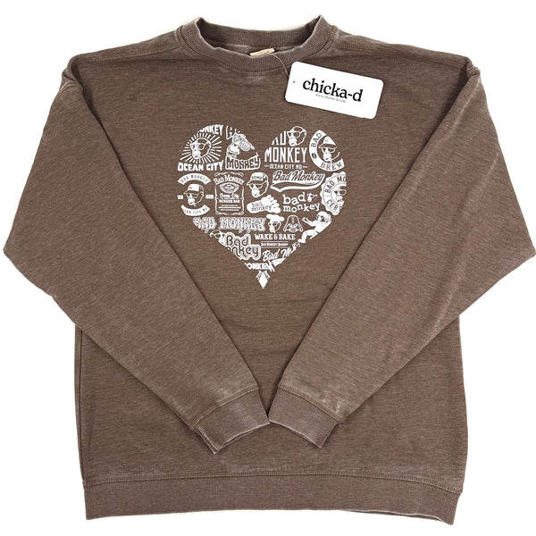 Bad Monkey Mash Up Ladies Crewneck