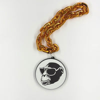 Bad Monkey Head Link Chain Necklace