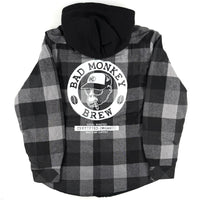 Bad Monkey Brew Hooded Flannel Jacket