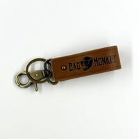 Bad Monkey Leather Keychain