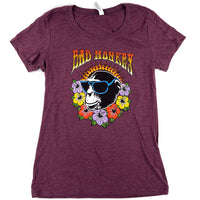 Bad Monkey Flowers Ladies Short Sleeve T-Shirt