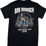 2026 Bad Monkey Bike Week Short Sleeve T-shirt