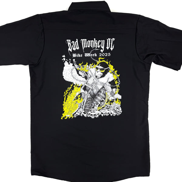 Bad Monkey Bike Week 2025 Short Sleeve Work Shirt