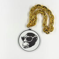 Bad Monkey Head Link Chain Necklace