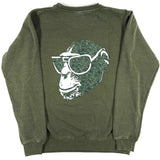 Swirly Monkey Weathered Fleece Crewneck