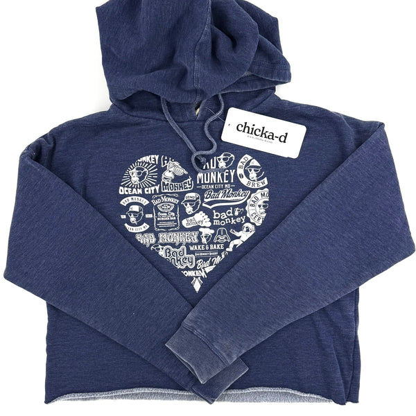 Bad Monkey Mash Up Ladies Midi Hoodie
