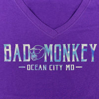 Galaxy Bad Monkey OCMD Ladies V-neck T-shirt