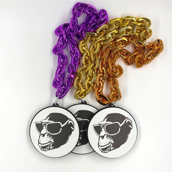 Bad Monkey Head Link Chain Necklace