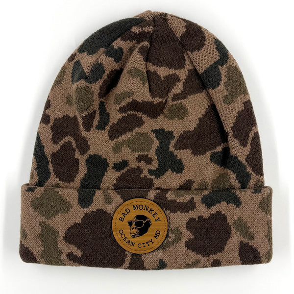 Bad Monkey Tag Duck Camo Beanie