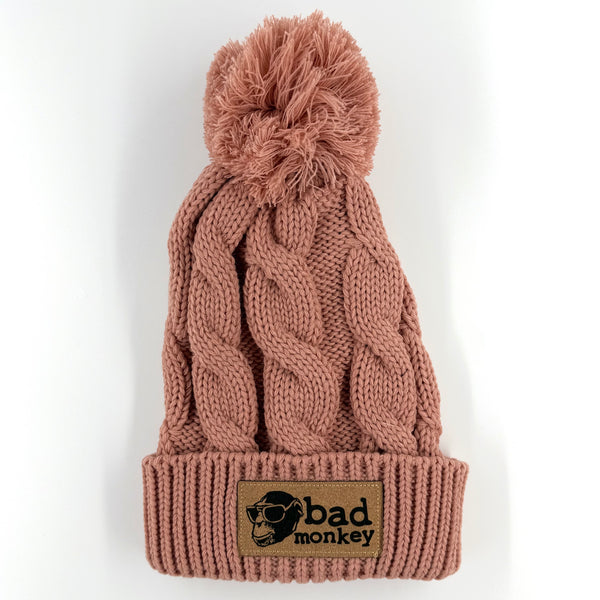 Bad Monkey Chunk Twist Pom Pom Beanie