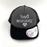 Bad Monkey Heart Ponytail Hat