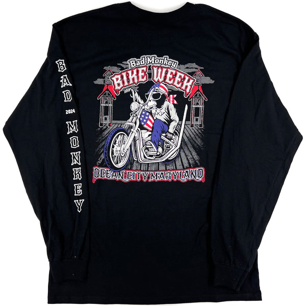 Bad Monkey Bike Week 2024 Long Sleeve T-shirt