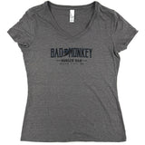 Bad Monkey Burger Bar Ladies V-Neck T-Shirt