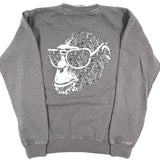 Swirly Monkey Weathered Fleece Crewneck