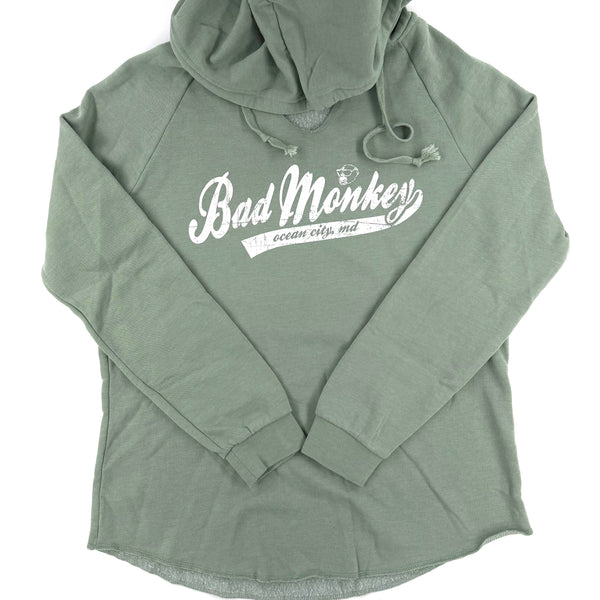 College Monkey Ladies Wave Wash Hoodie
