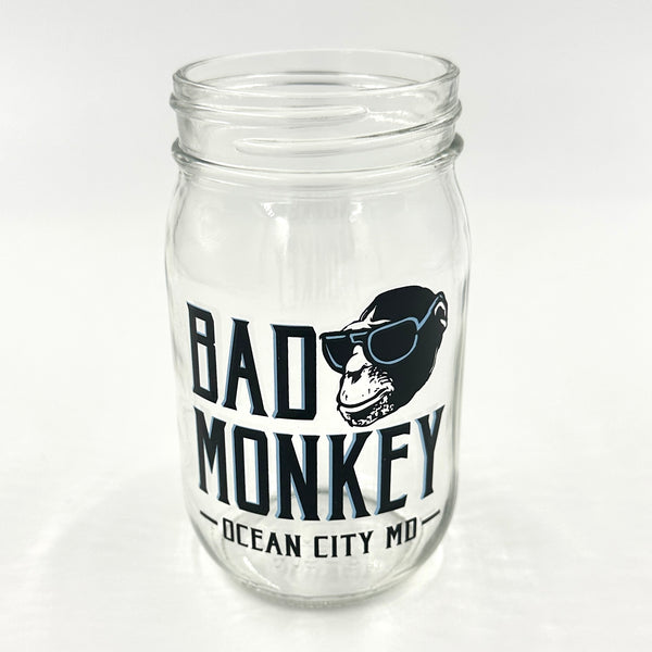 Bad Monkey BBOC Mason Jar Glass