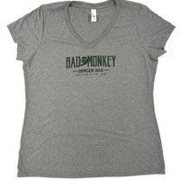Bad Monkey Burger Bar Ladies V-Neck T-Shirt