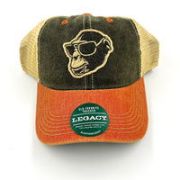 Monkey Head Black/Orange Trucker Hat
