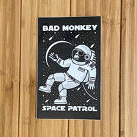 Bad Monkey Space Patrol Sticker