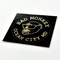 Hangtag Monkey Gold Foil Sticker