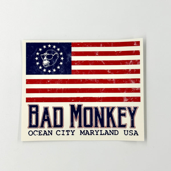 Bad Monkey Flag Sticker