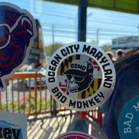 MD Trucker Monkey Circle Sticker